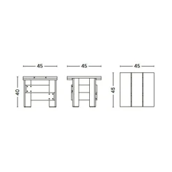 Crate Gartenbeistelltisch 45cm