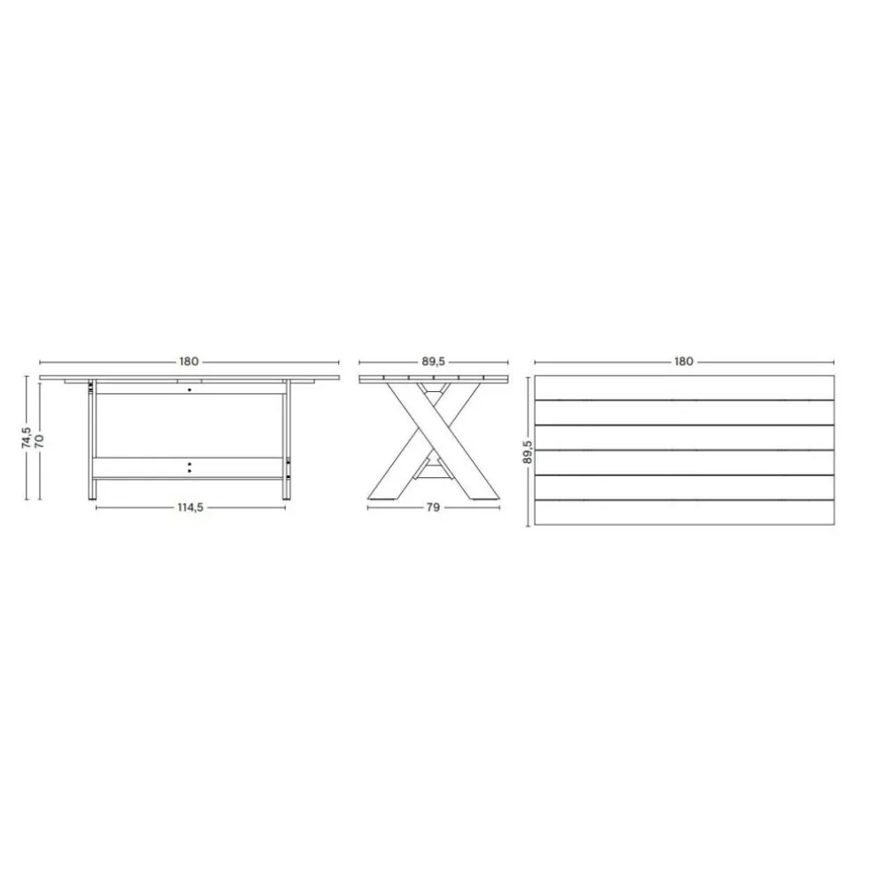 Crate Gartenesstisch 180cm