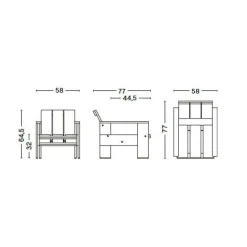 Crate Lounge Gartenstuhl 77cm
