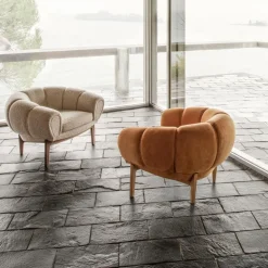 Croissant Lounge Chair Leder
