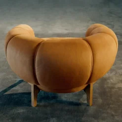 Croissant Lounge Chair Leder