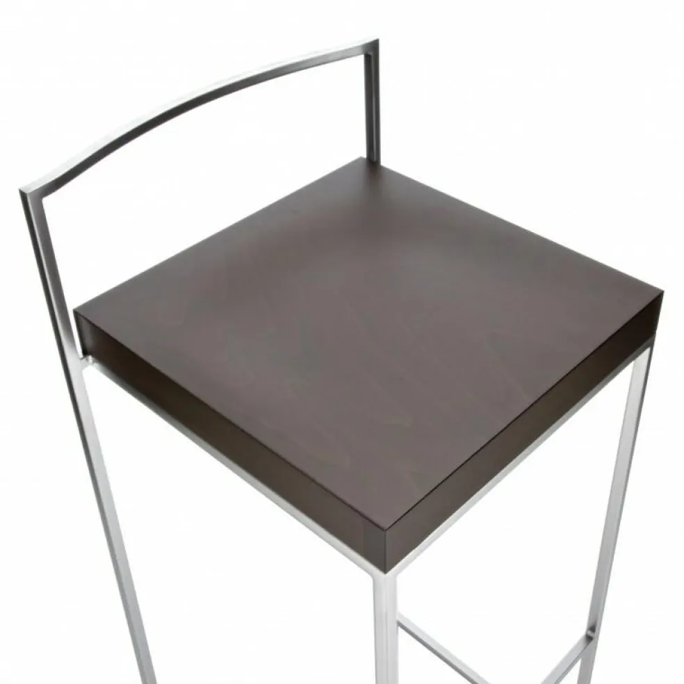 Cubo S62 Barhocker Sitzfläche Massivholz H75cm
