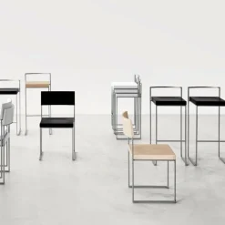 Cubo S62 Barhocker Sitzfläche Massivholz H75cm
