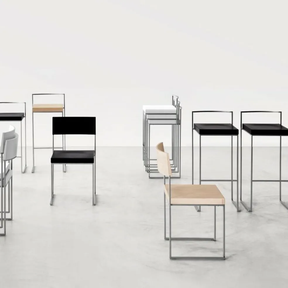 Cubo S62 Barhocker Sitzfläche Massivholz H75cm