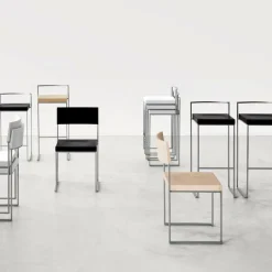 Cubo S62 Barhocker Sitzfläche Leder H65cm