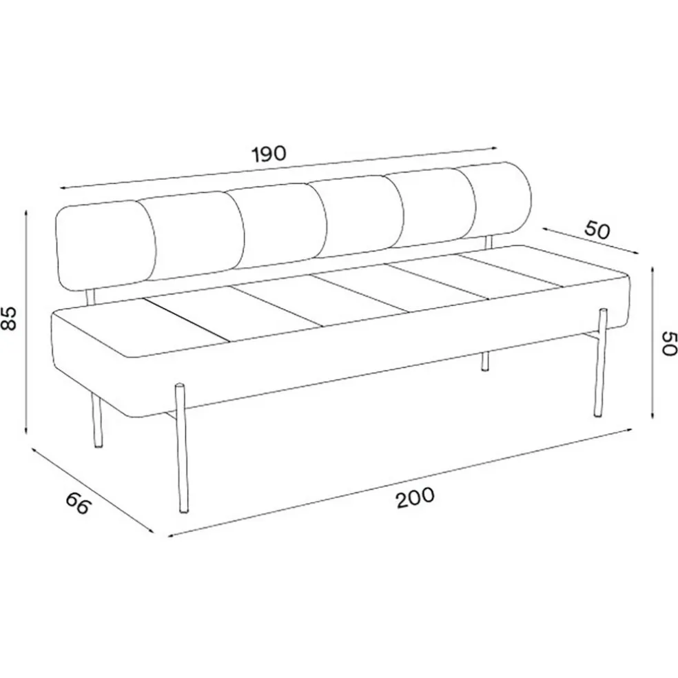 Daybed Dining Sofa Gestell schwarz