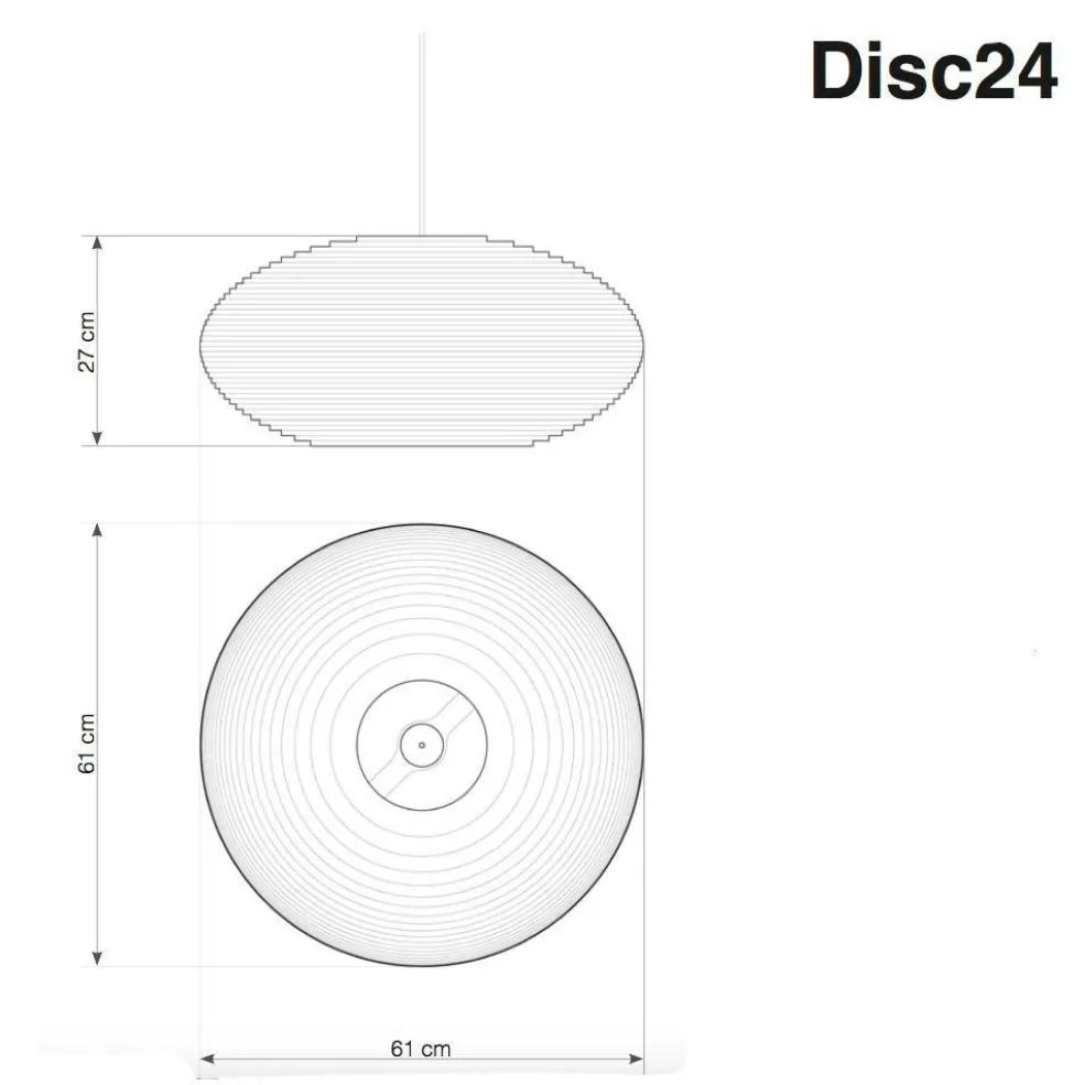 Disc Pendelleuchte blond