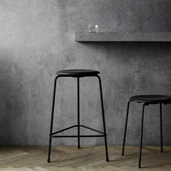 DOT™ Hocker Leder Gestell schwarz