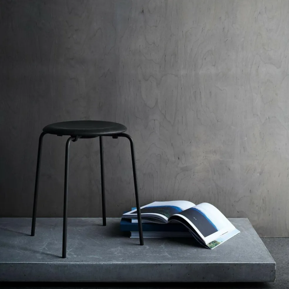 DOT™ Hocker Leder Gestell schwarz
