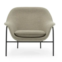 Drape Lounge Chair niedrig Gestell schwarz