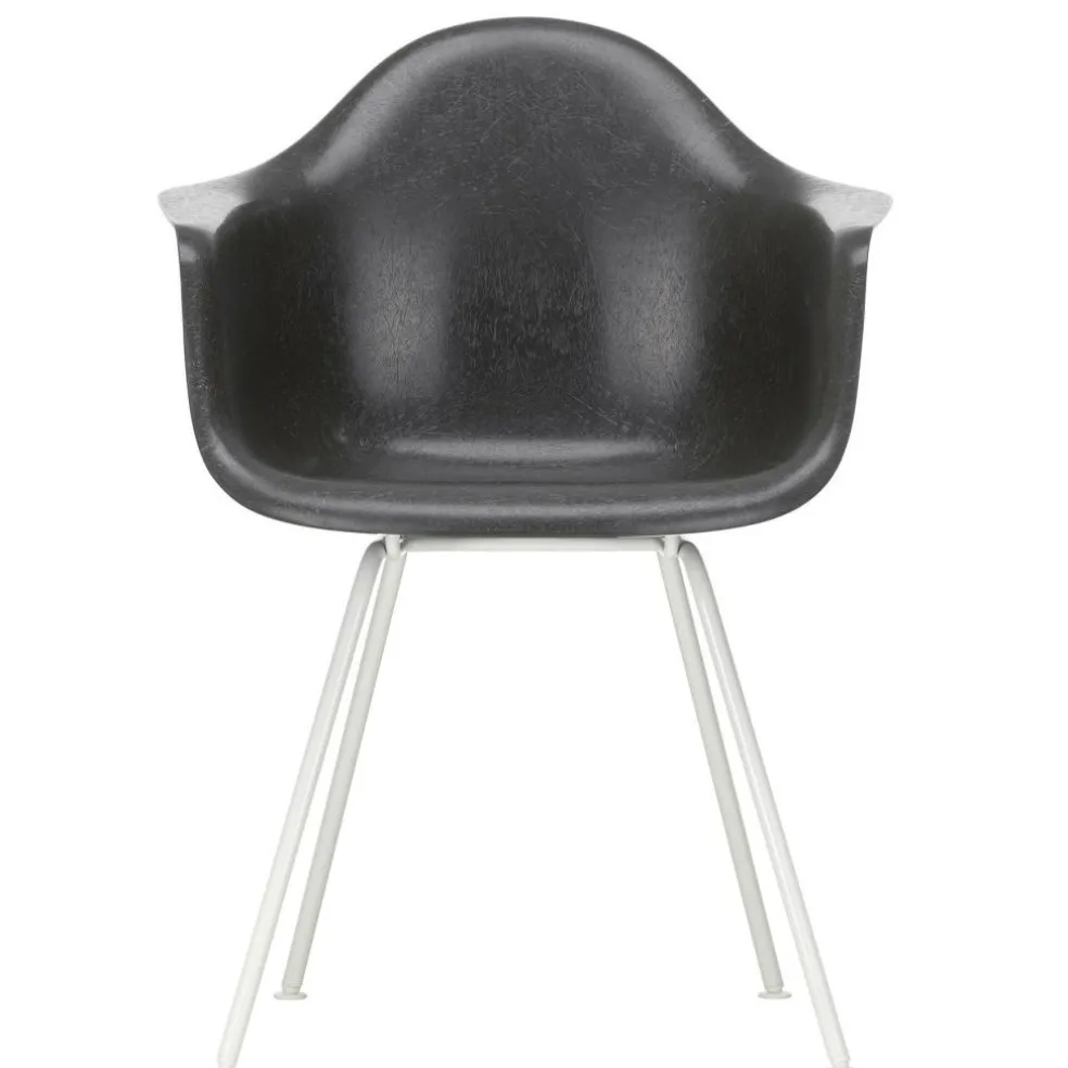Eames Fiberglass Armchair DAX Gestell weiß