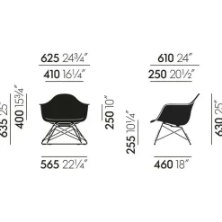 Eames Fiberglass Armchair LAR Gestell weiß