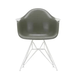 Eames Fiberglass Armchair DAR Gestell weiß