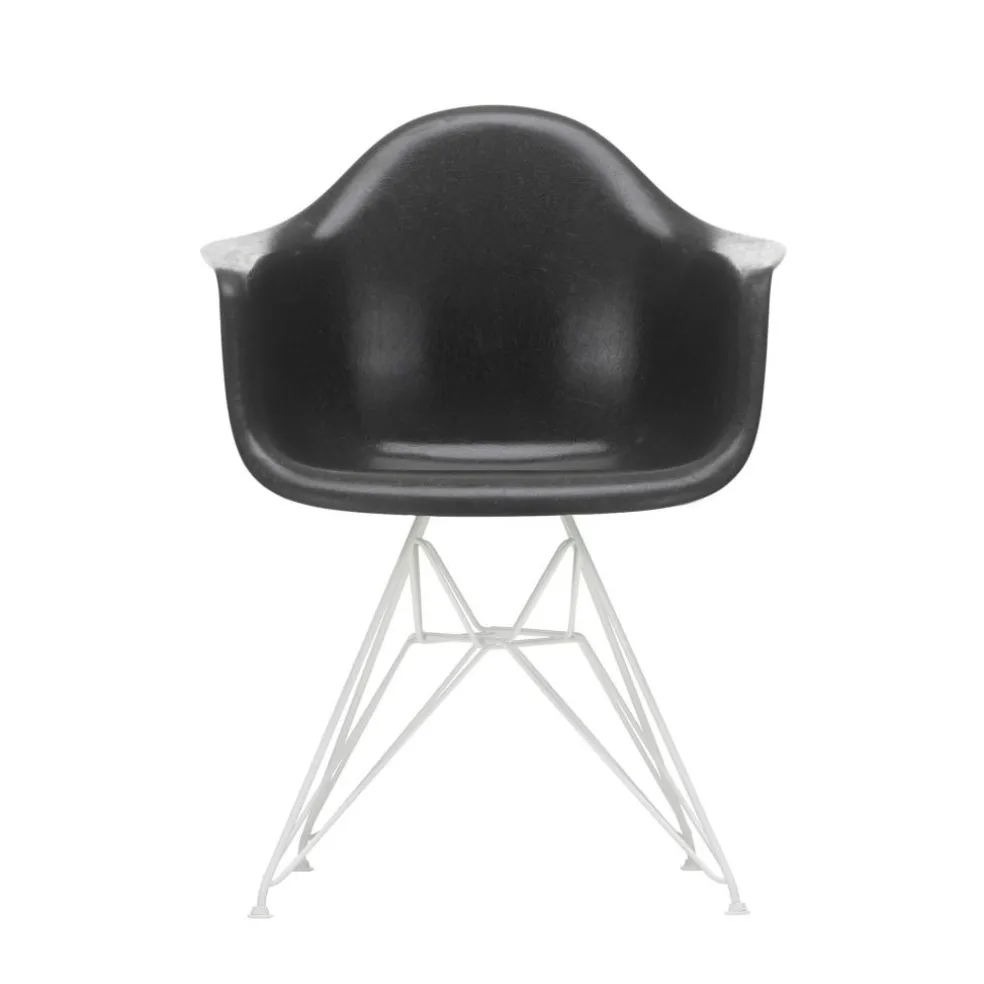 Eames Fiberglass Armchair DAR Gestell weiß