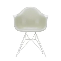 Eames Fiberglass Armchair DAR Gestell weiß