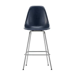 Eames Fiberglass Barstuhl medium verchromt