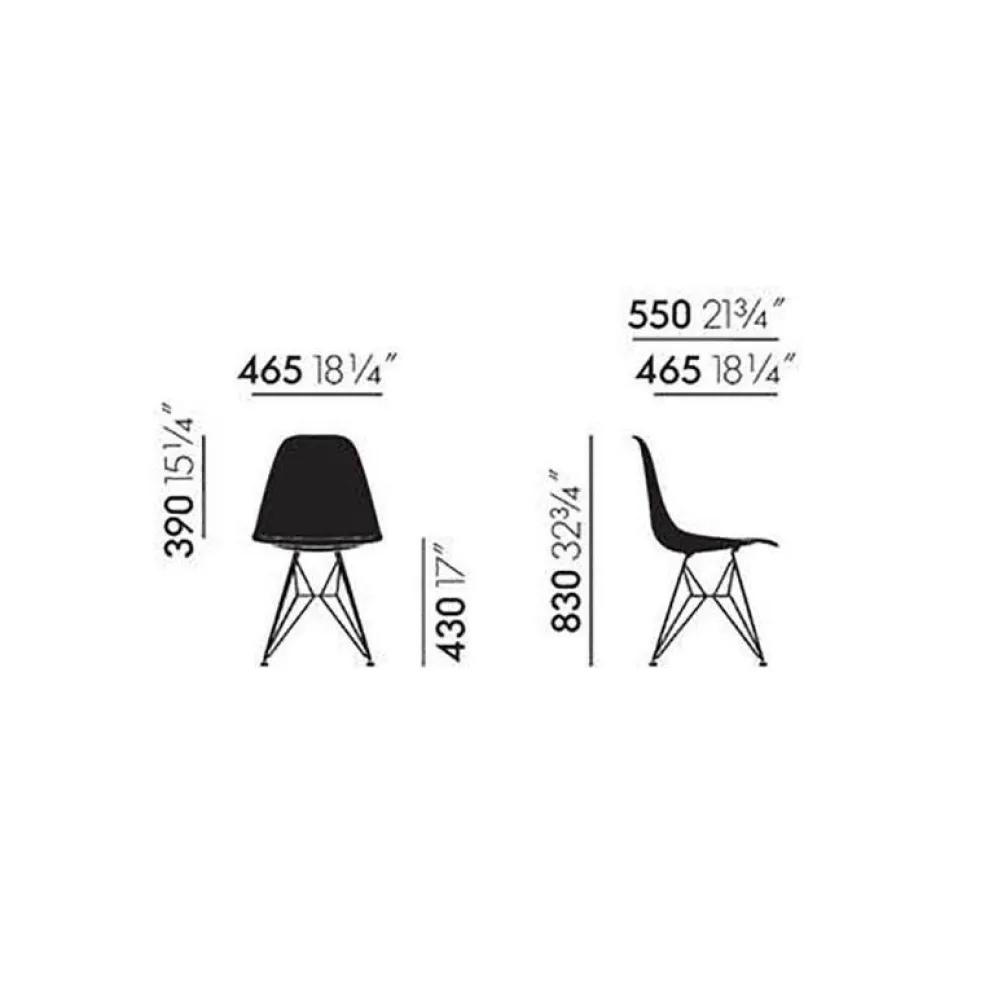 Eames Fiberglass Side Chair DSR weiß