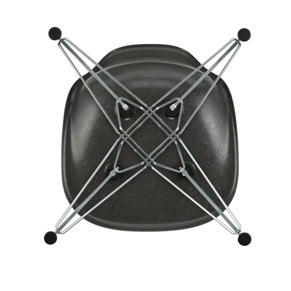 Eames Fiberglass Side Chair DSR verchromt