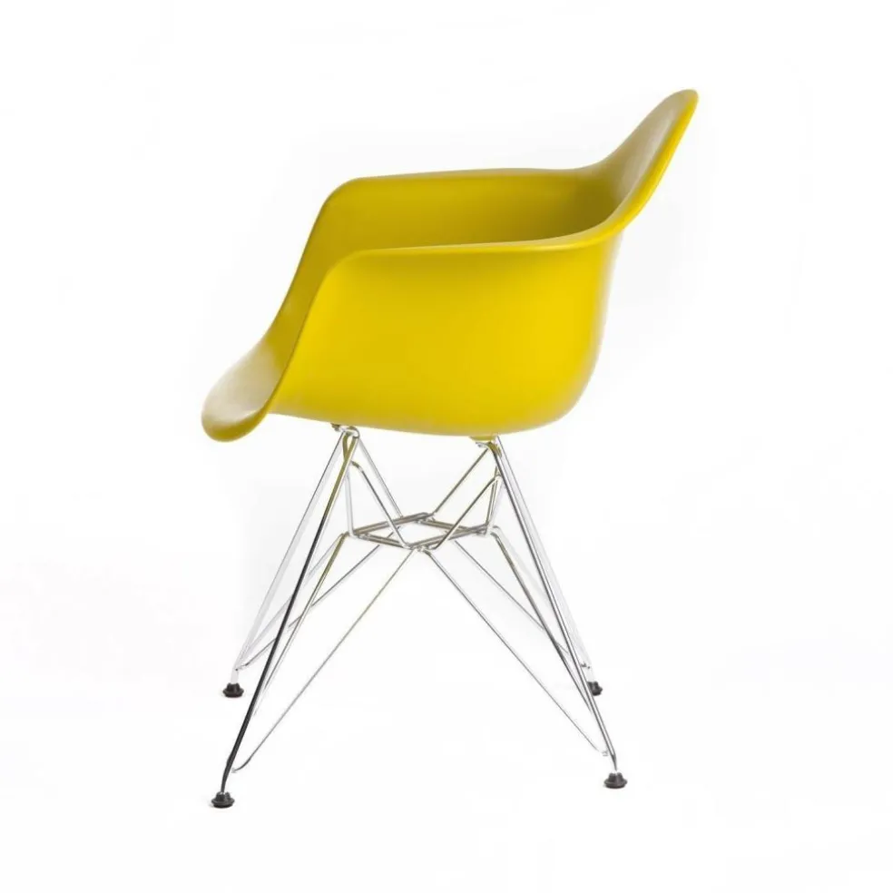 Eames Plastic Armchair DAR Gestell verchromt