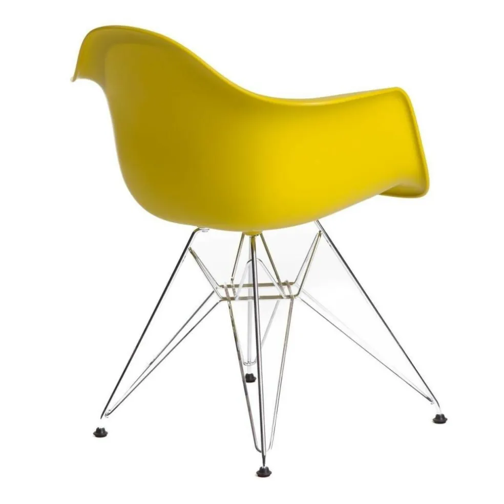 Eames Plastic Armchair DAR Gestell verchromt