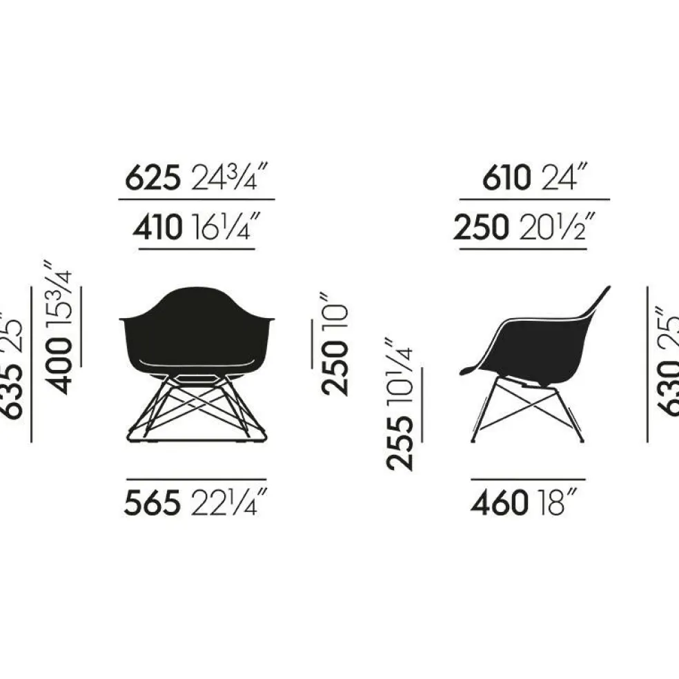 Eames Plastic Armchair LAR Gestell verchromt