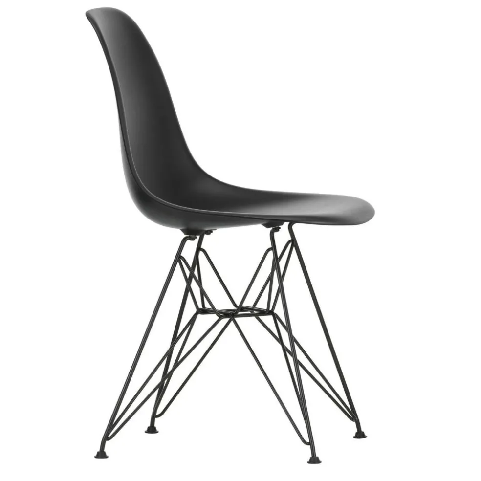 Eames Plastic Side Chair DSR RE Gestell schwarz