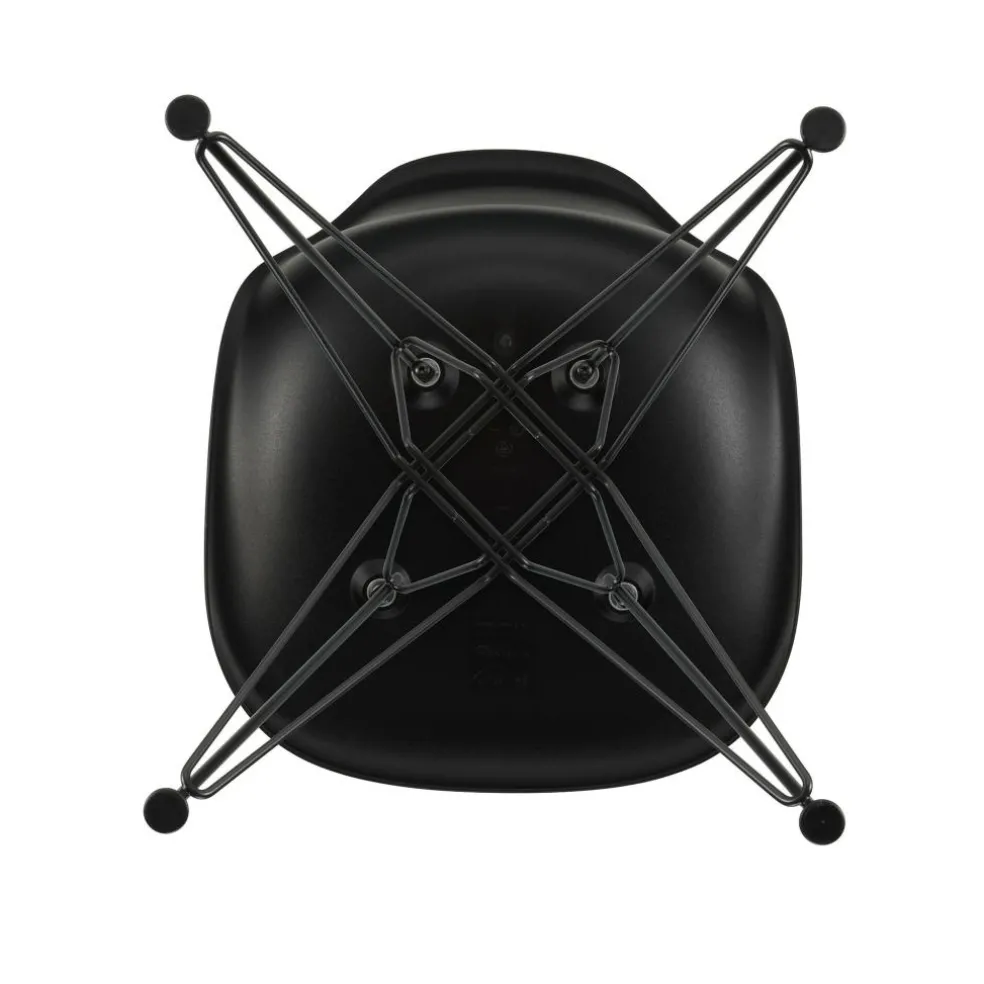 Eames Plastic Side Chair DSR RE Gestell schwarz