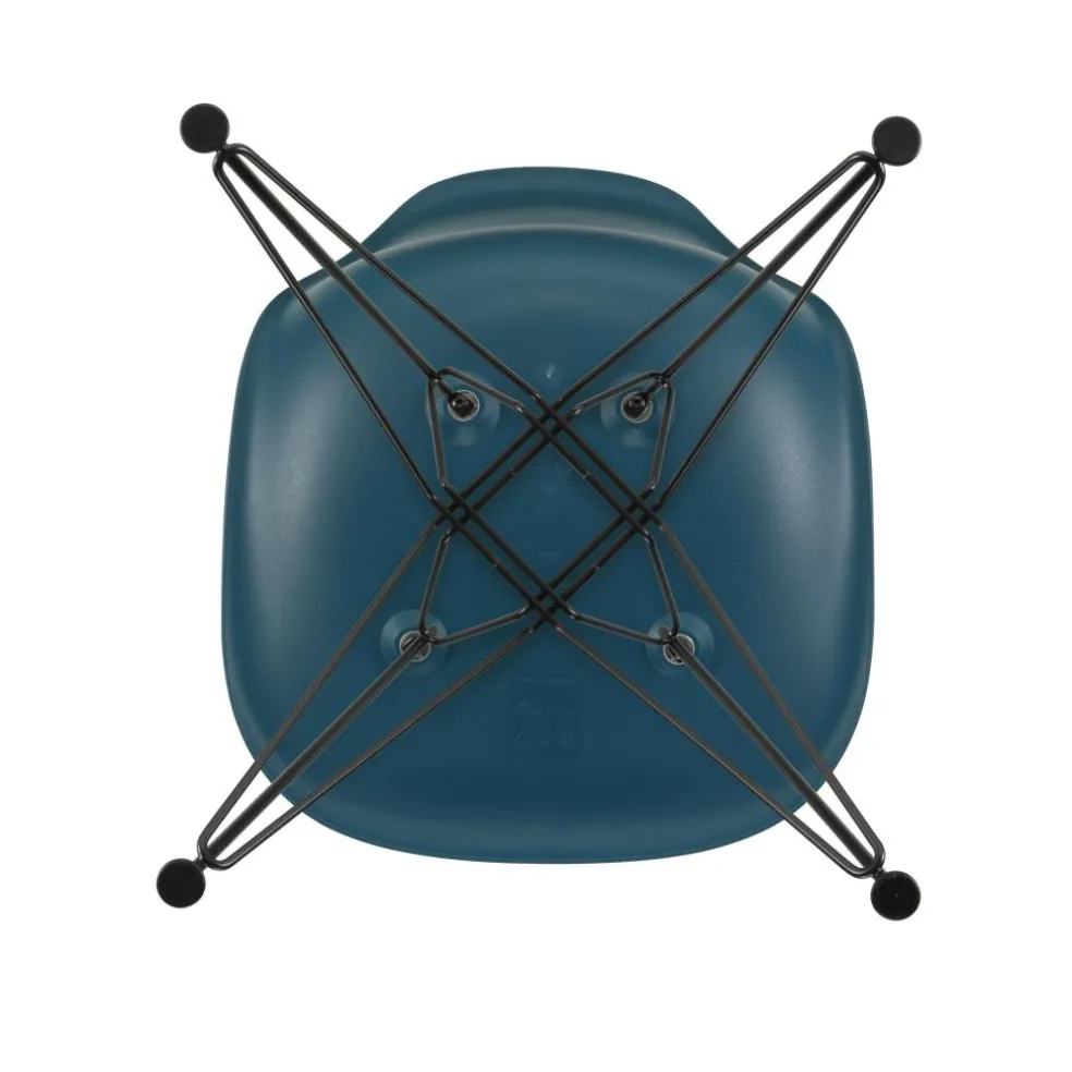 Eames Plastic Side Chair DSR RE Gestell schwarz
