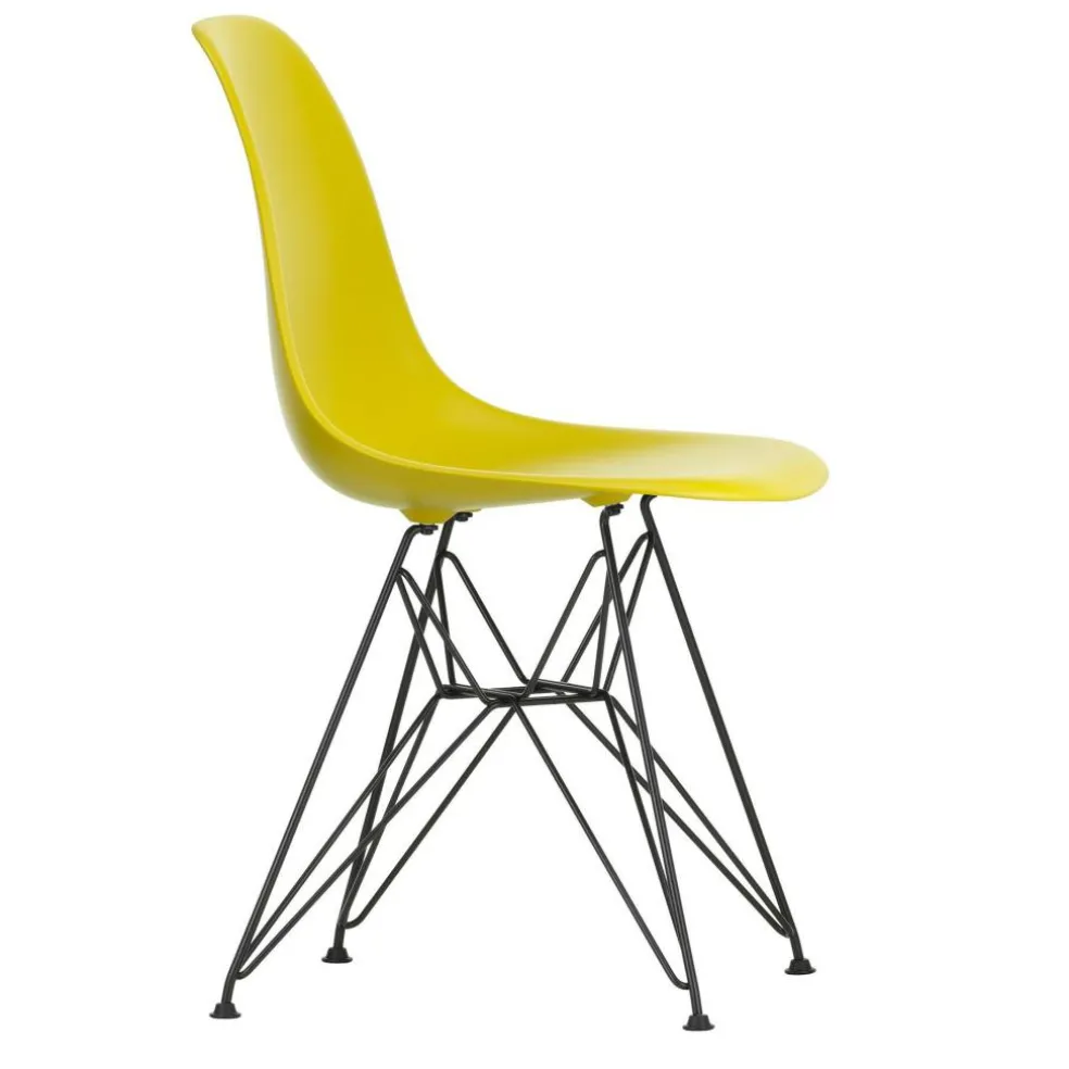 Eames Plastic Side Chair DSR RE Gestell schwarz