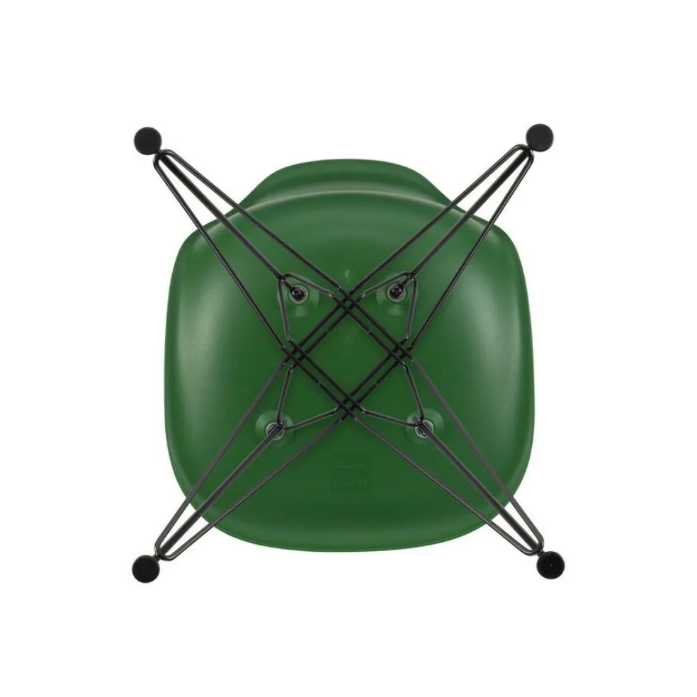 Eames Plastic Side Chair DSR RE Gestell schwarz