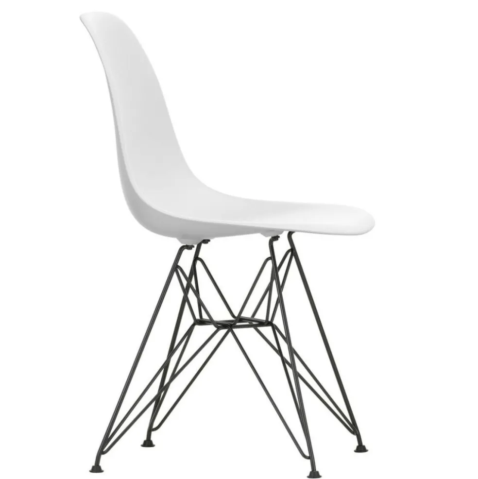 Eames Plastic Side Chair DSR RE Gestell schwarz