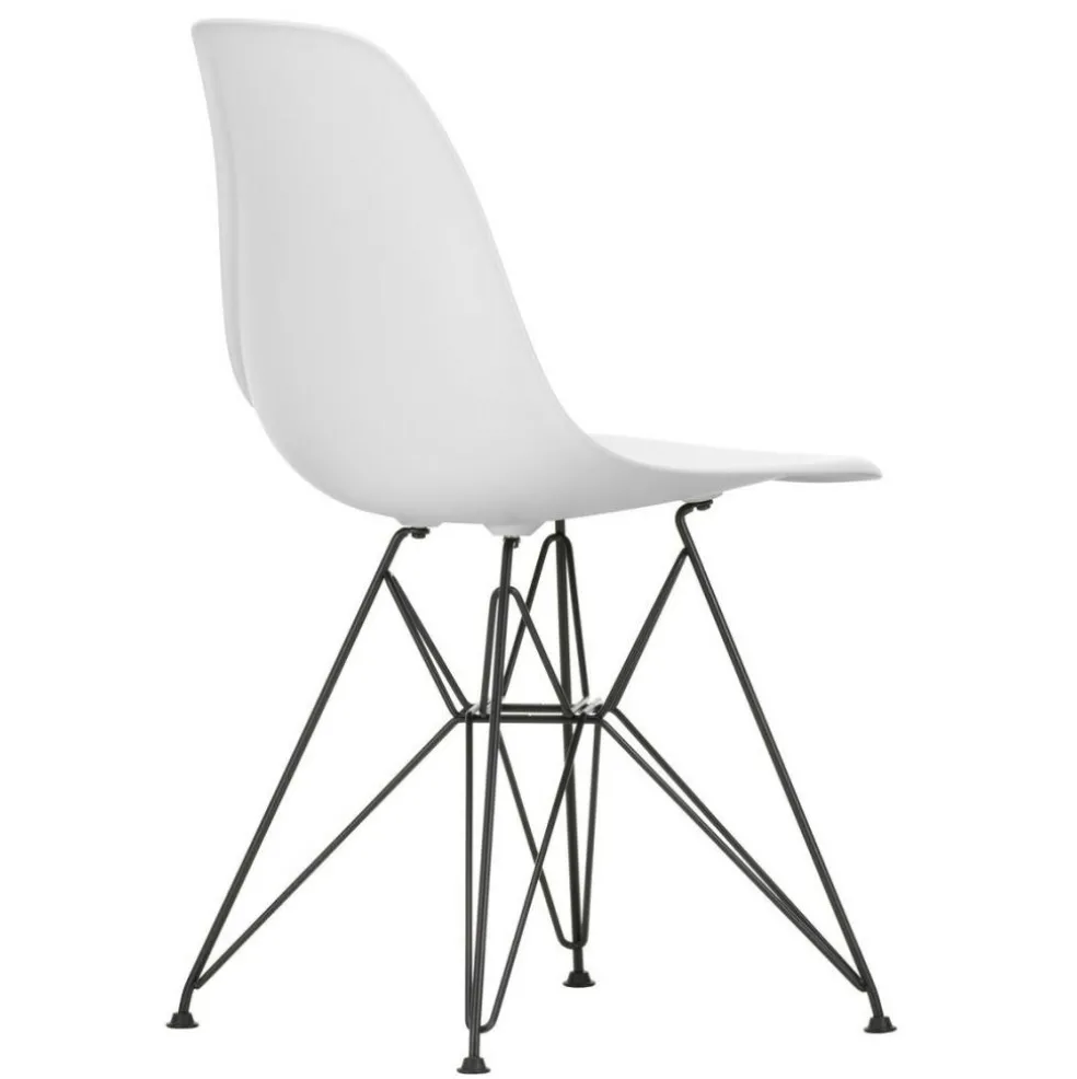 Eames Plastic Side Chair DSR RE Gestell schwarz