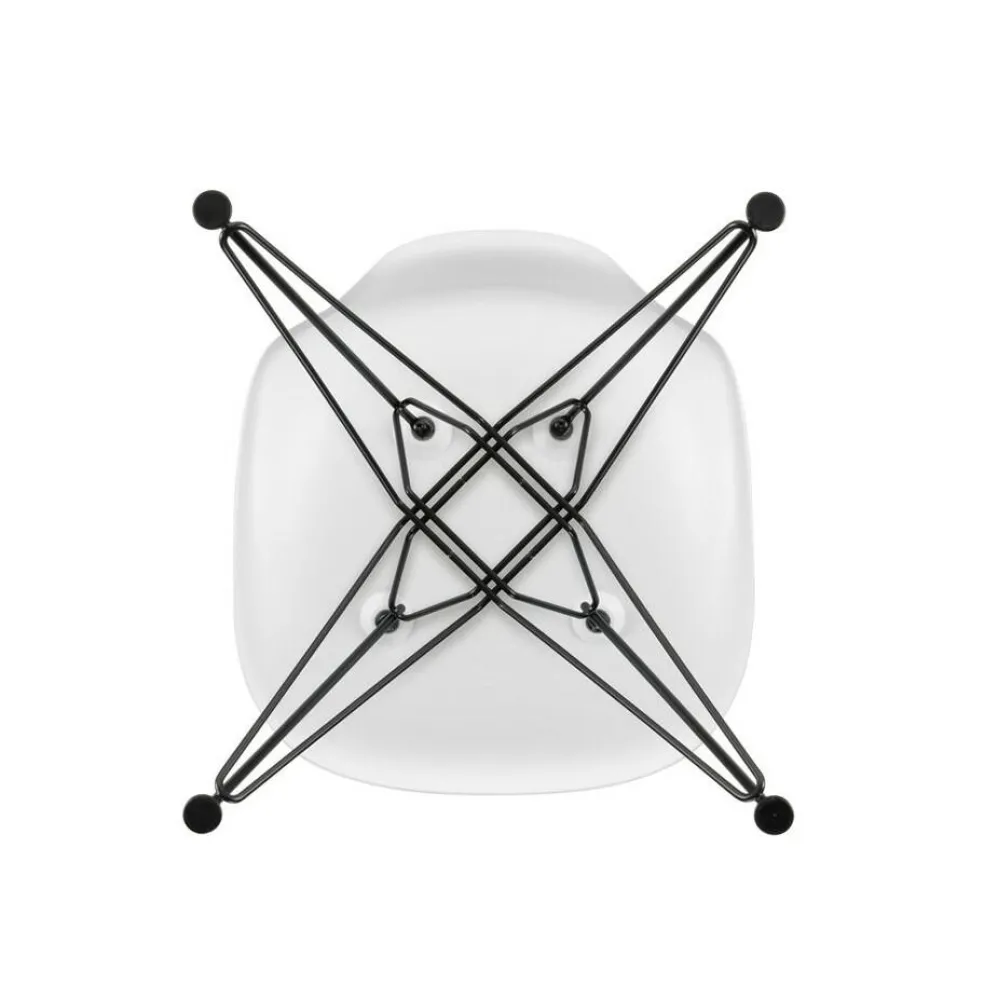 Eames Plastic Side Chair DSR RE Gestell schwarz