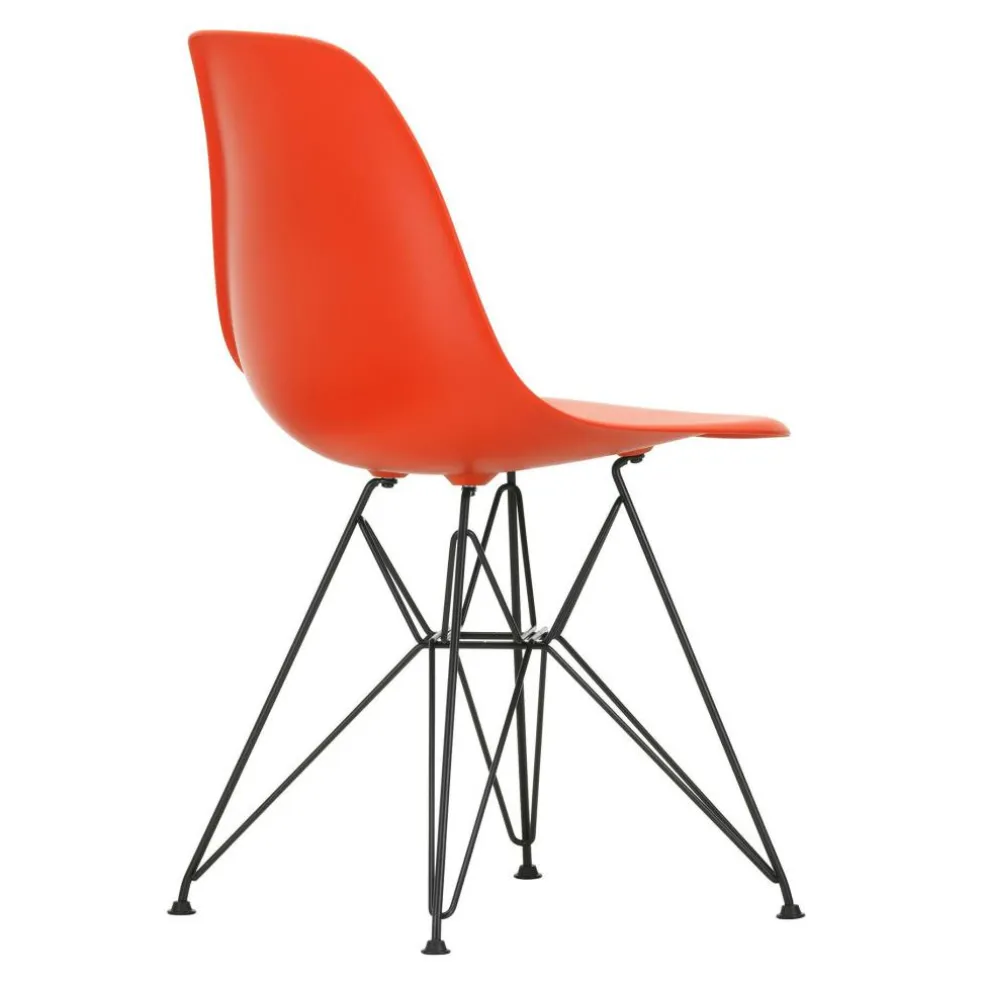 Eames Plastic Side Chair DSR RE Gestell schwarz