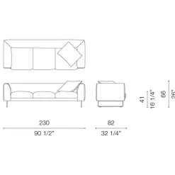 Elan 3-Sitzer Sofa