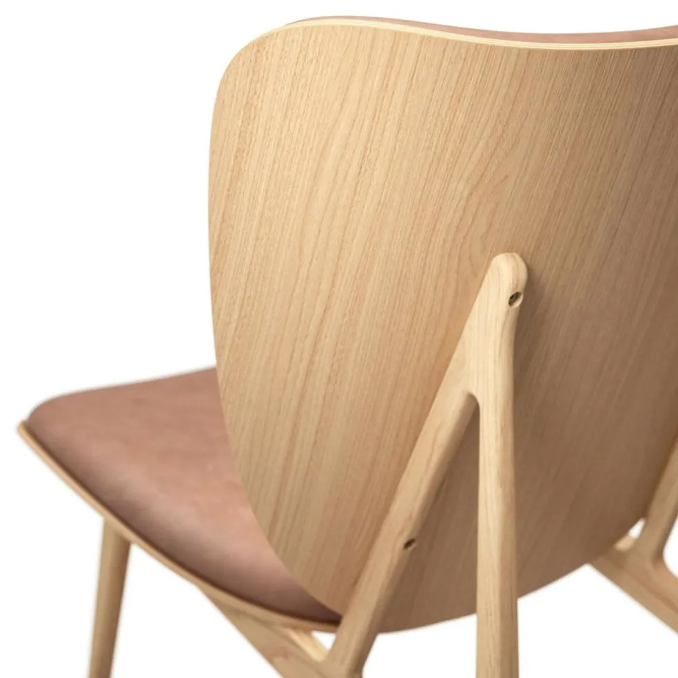 Elephant Lounge Sessel Leder Gestell Eiche Natur