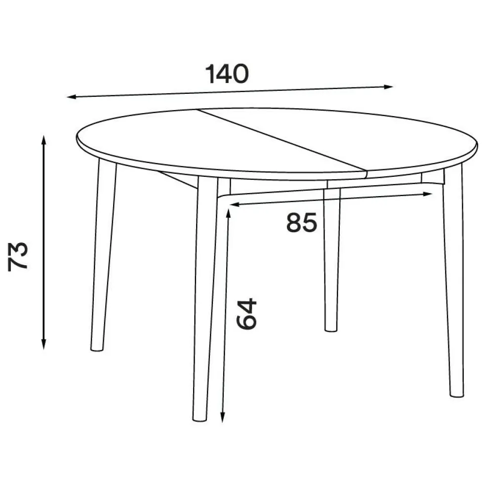 Expand Esstisch Ø140cm ausziehbar