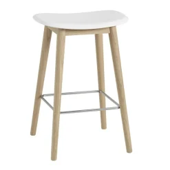 Fiber Barhocker mit Holzgestell 65cm