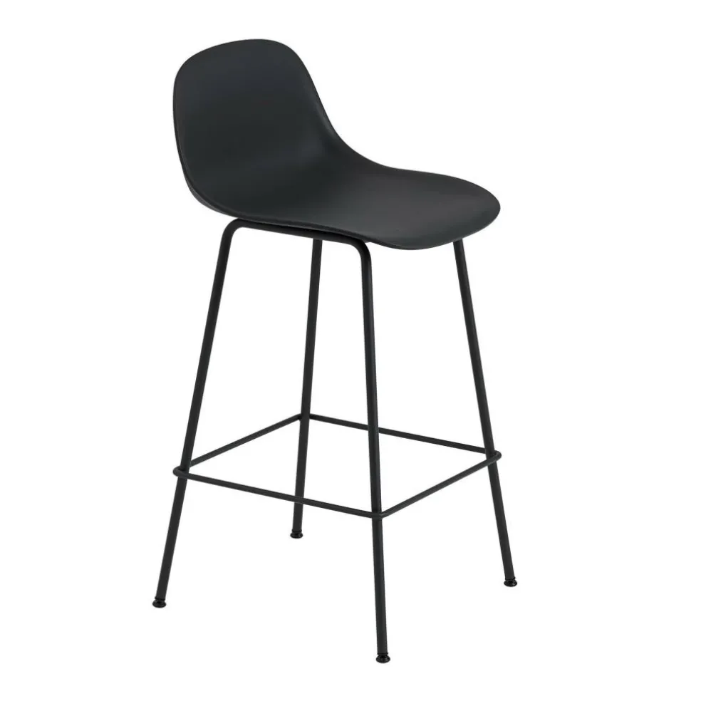 Fiber Barhocker mit Rückenlehne 65cm