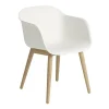 Fiber Chair Armlehnstuhl mit Holzgestell Recycelt