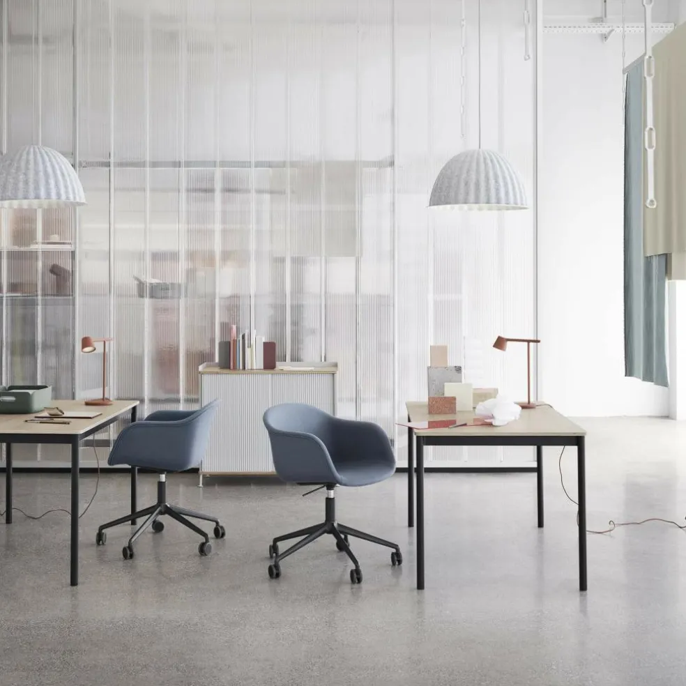 Fiber Chair Drehstuhl mit Rollen und Gaslift