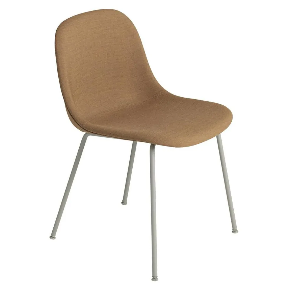 Fiber Chair Stuhl gepolstert mit Rohrgestell