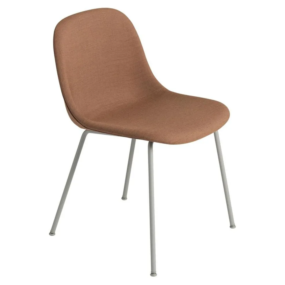 Fiber Chair Stuhl gepolstert mit Rohrgestell