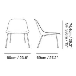 Fiber Lounge Stuhl Stahlgestell