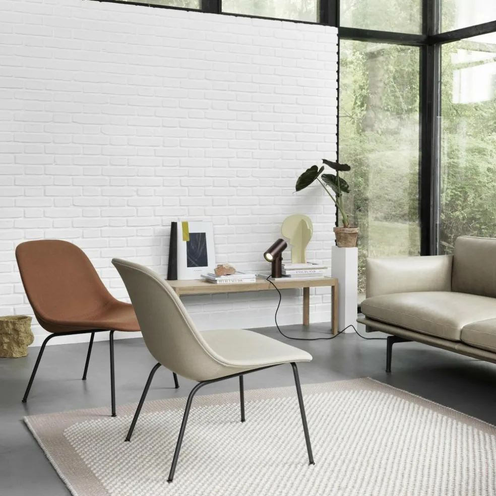 Fiber Lounge Stuhl Stahlgestell gepolstert