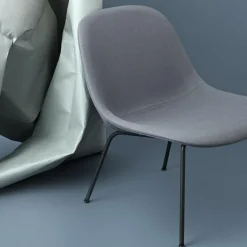 Fiber Lounge Stuhl Stahlgestell gepolstert