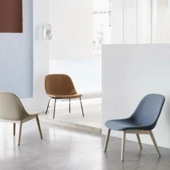 Fiber Lounge Stuhl Stahlgestell gepolstert