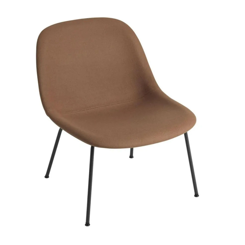 Fiber Lounge Stuhl Stahlgestell gepolstert