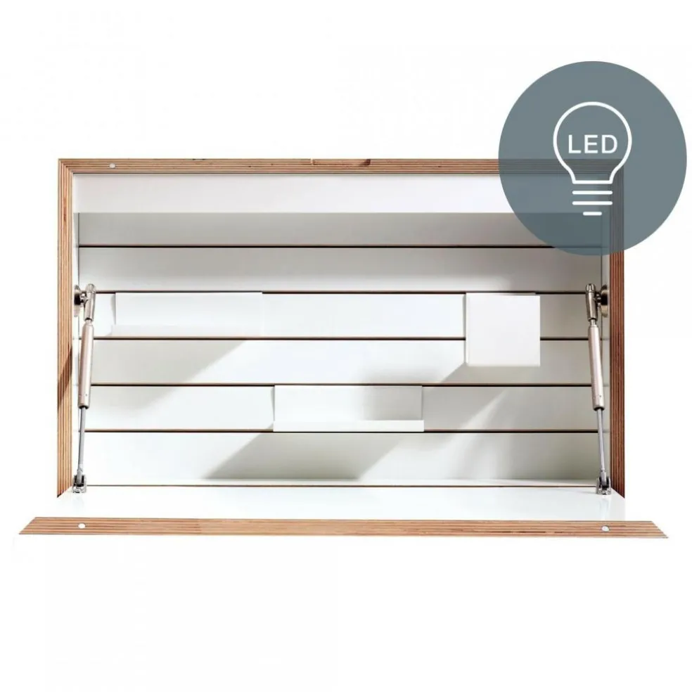 Flatbox LED Wandsekretär mit Soft-Touch Schalter