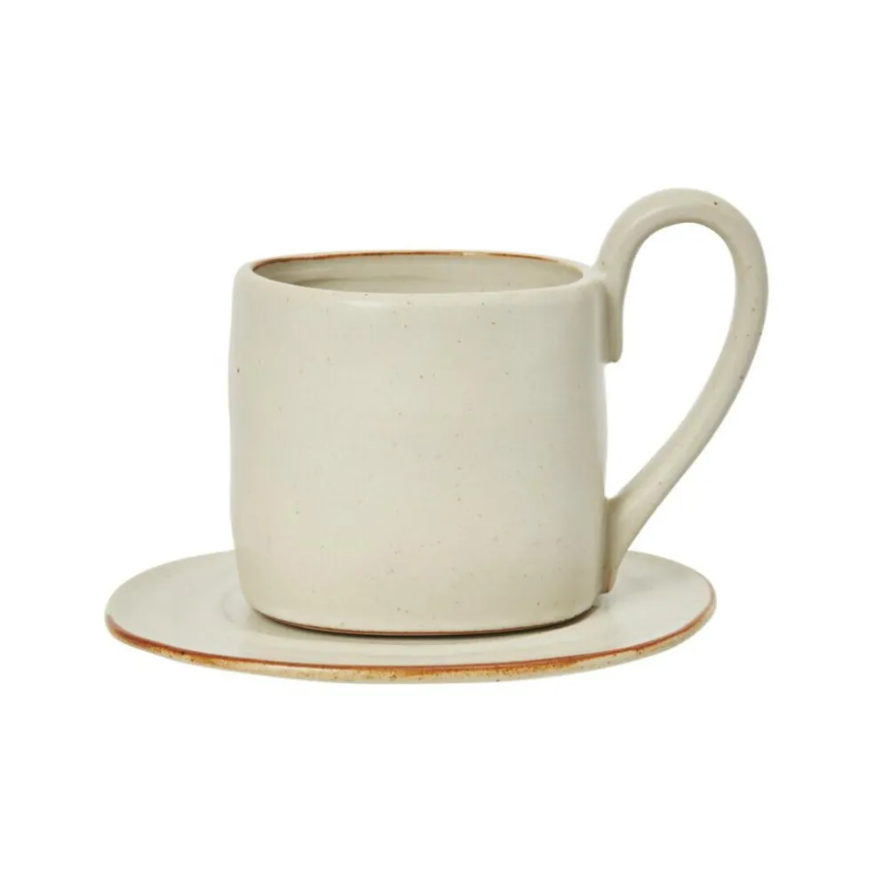 Flow Tasse mit Untertasse